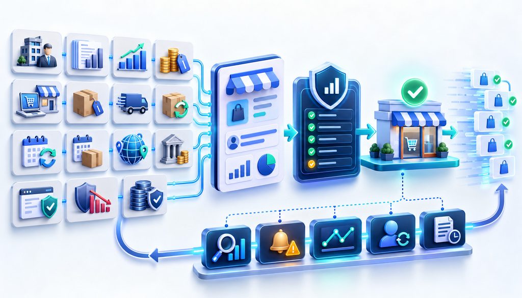 Merchant account underwriting factors reviewed before processing